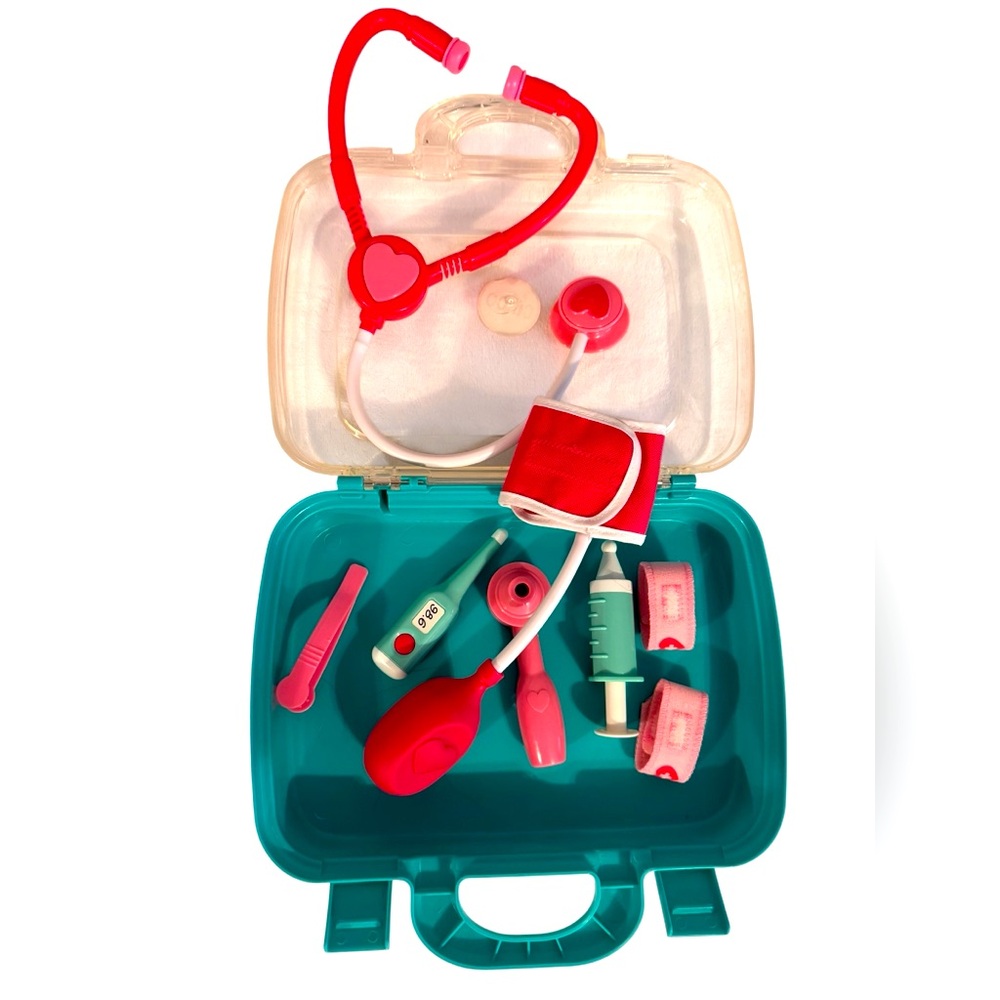 Circo doctors toy kit with stethoscope blood pressure cuff shot thermometer, etc